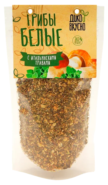 Изображение Грибы белые сушеные Дико вкусно с итальянскими травами Союз Продукт м/у, 50 г
