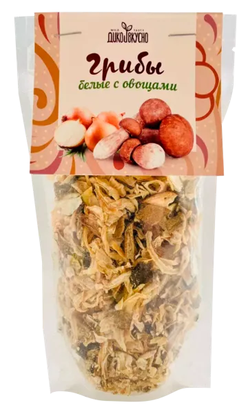 Изображение Грибы сушеные Дико вкусно белые с овощами Союз Продукт м/у, 50 г