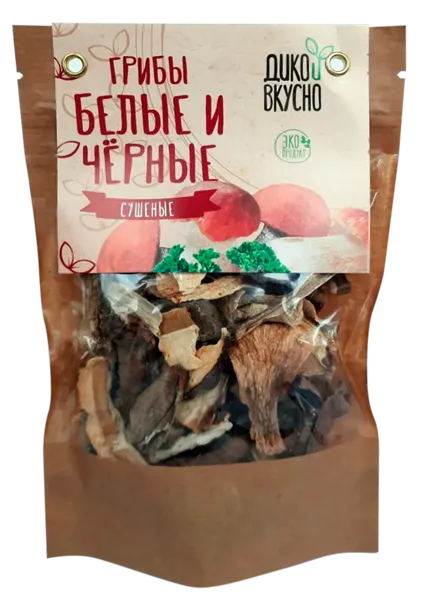 Изображение Грибы сушеные Дико вкусно смесь белых и черных Союз Продукт м/у, 30 г