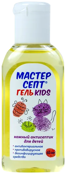 Изображение Гель для рук антисептический Мастерсепт лимон детский Медлекспром п/у, 50 мл