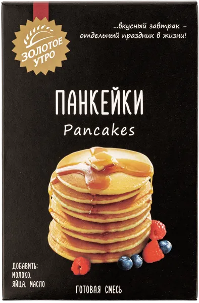 Изображение Смесь для выпечки Золотое утро панкейки Хлебзернопродукт кор, 300 г