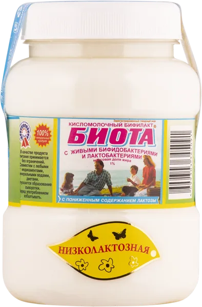 Изображение Бифилакт 1% Биота низколактозный Кубаньтехносервис п/б, 450 мл