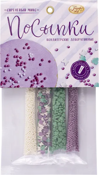 Изображение Посыпка кондитерская Парфэ сиреневый микс Топ Продукт м/у, 20 г