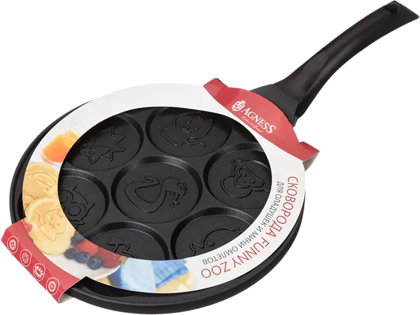 Изображение Сковорода 26,5см для оладий Агнесс фанни зоо черная Агнесс , 1 шт