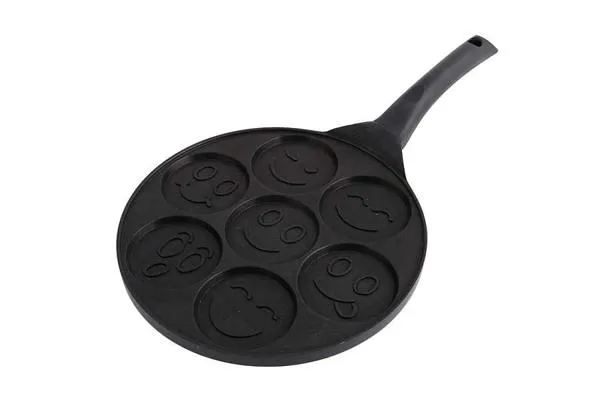 Изображение Сковорода 26,5см для оладий Агнесс смайл черная Агнесс , 1 шт