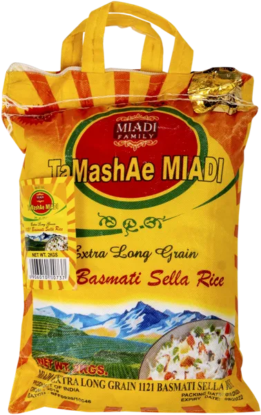 Изображение Рис пропаренный длиннозерный Тамаша Миади басмати селла Бансал Файн Фуд м/у, 2 КГ