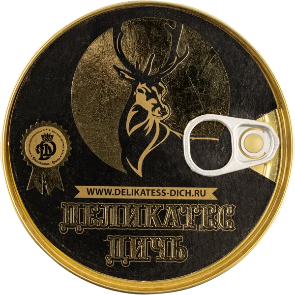 Изображение Мясо оленя Деликатес дичь тушеное Деликатес дичь ж/б, 325 г