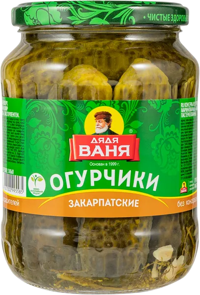 Изображение Огурцы маринованные Дядя Ваня закарпатские Сибеков
 ИП с/б, 680 г