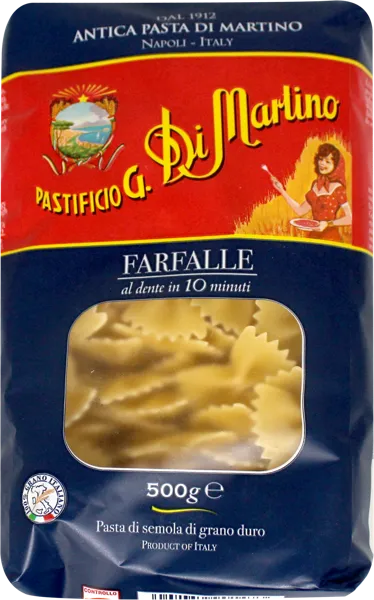 Изображение Макароны из твердых сортов Ди Мартино из Граньяно фарфалле Ди Мартино м/у, 500 г