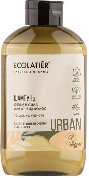 Изображение Шампунь для тонких волос Эколатье урбан БИО объем и сила ЭкоЛаборатория п/у, 600 мл
