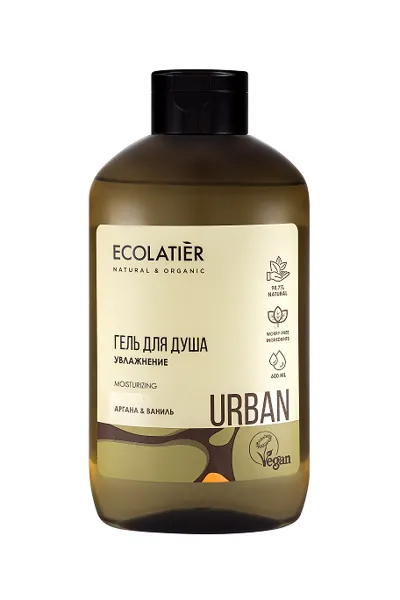 Изображение Гель для душа Эколатье урбан БИО аргана ваниль увлажнение ЭкоЛаборатория п/у, 600 мл