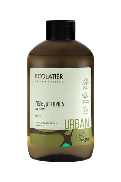 Изображение Гель для душа детокс Эколатье урбан БИО морские минералы матча ЭкоЛаборатория п/у, 600 мл