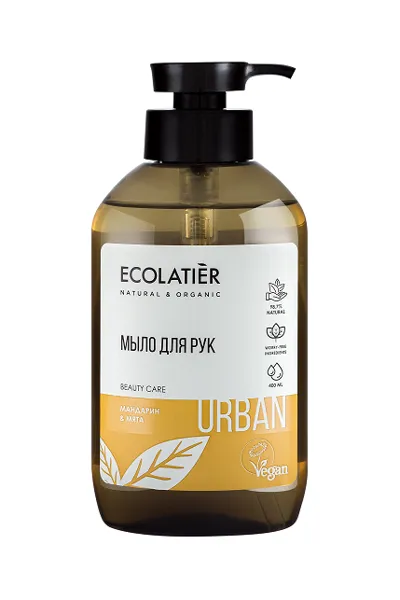 Изображение Мыло жидкое для рук Эколатье урбан БИО мандарин мята ЭкоЛаборатория п/у, 400 мл