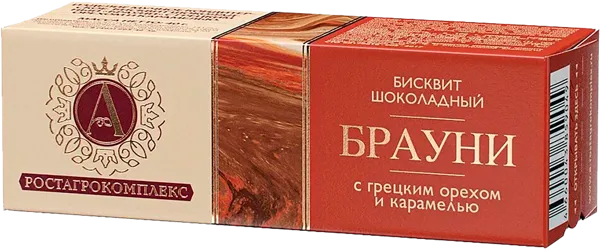 Изображение Десерт брауни А.РостАгроКомплекс грецкий орех карамель РостАгроКомплекс кор, 40 г