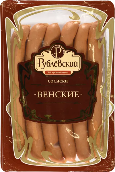 Изображение Сосиски вареные в белк обол Рублевский венские Рублевский МПЗ , 330 г