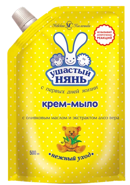 Изображение Мыло-крем жидкое детское Ушастый нянь нежный уход алоэ Невская Косметика м/у, 500 мл