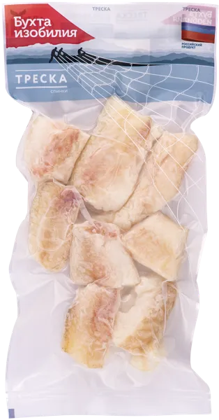 Изображение Рыба замороженная Бореалис треска филе спинка без ко Норебо Ру кор, 400 г