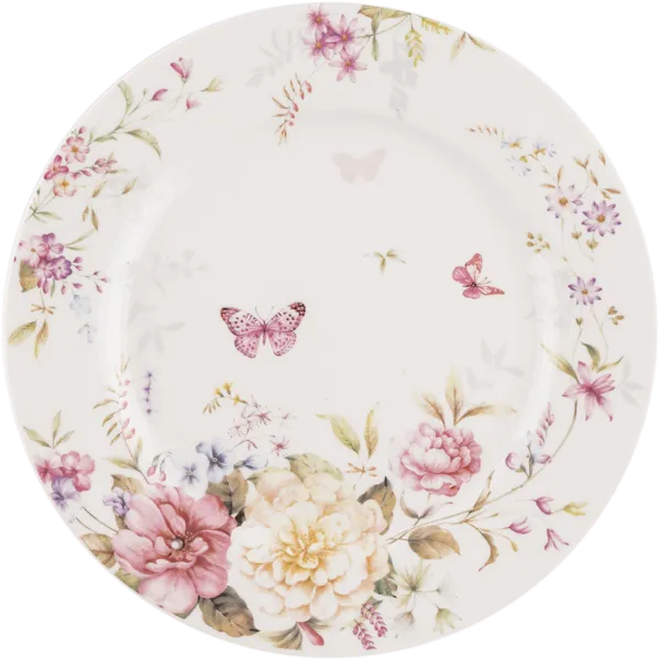 Изображение Тарелка 19см белая Купман с цветами Купман Интернэшнл к/у, 1 шт