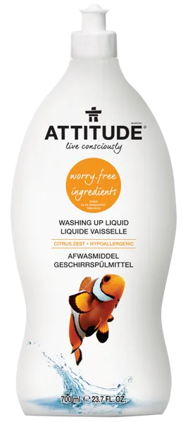 Изображение Средство для мытья посуды Аттитюд БИО цитрус зест Био Спектра п/у, 700 мл
