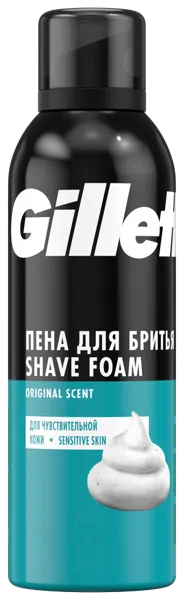 Изображение Пена для бритья Жиллетт чувствительная кожа Проктер Энд Гэмбл ж/б, 200 мл
