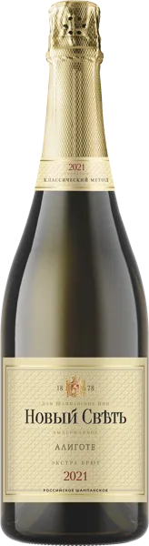 Изображение Вино игристое белое экстра брют Новый Свет алиготе Новый Свет с/б, 0,75 л