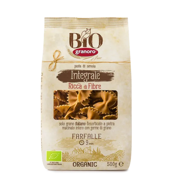 Изображение Макароны цельнозерновые Граноро из Апулии БИО интеграле фарфалле №198 Аттилио м/у, 500 г