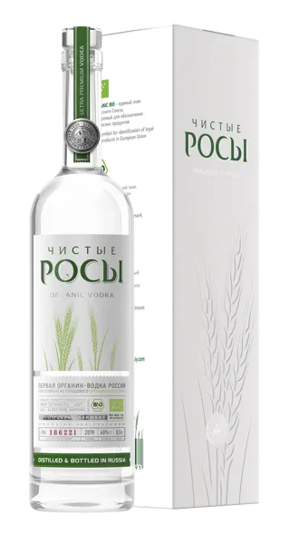 Изображение Водка Спирт Альфа 40% Чистые Росы органик Саранский ЛВЗ п/у, 0,5 л