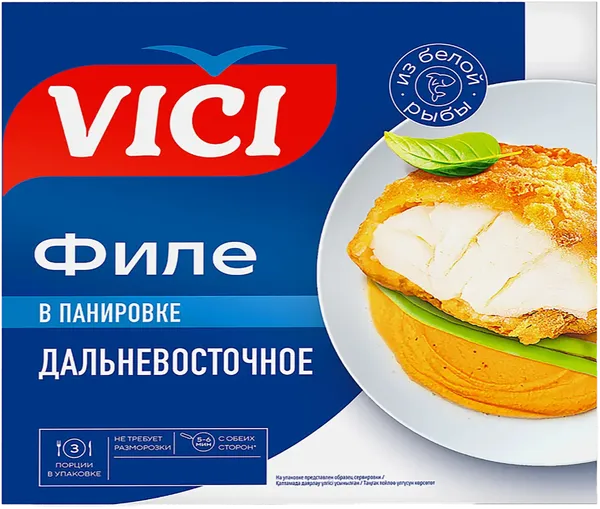 Изображение Рыбная продукция замороженная ВИЧИ дальневосточное филе рыбн Вичи Русь карт/уп, 300 г