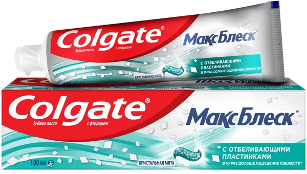 Изображение Зубная паста Колгейт Макс Вайт отбеливающие пластинки Колгейт Палмолив к/у, 100 мл