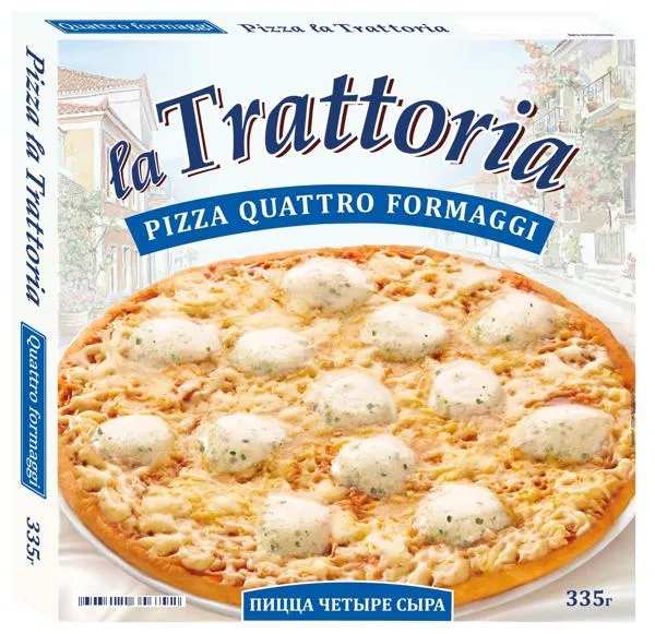 Изображение Пицца замороженная Ла Тратториа 4 сыра Морозко кар/уп, 335 г