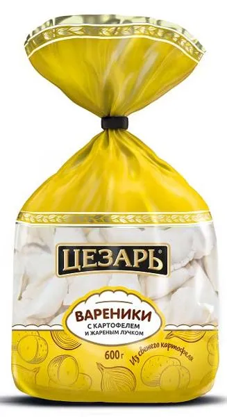 Изображение Вареники замороженные Цезарь картофель жареный лук Морозко м/у, 600 г