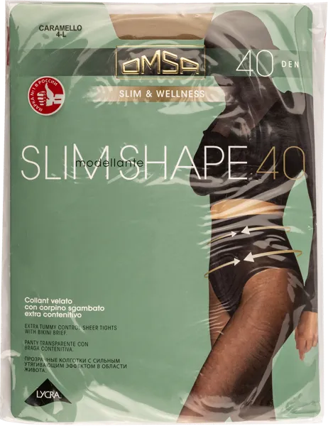 Изображение Колготки 40 ден размер 4 Омса слим шип карамелло Омса к/у, 1 шт