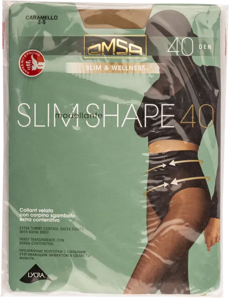 Изображение Колготки 40 ден размер 2 Омса слим шип карамелло Омса к/у, 1 шт