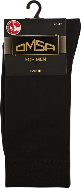 Изображение Носки мужские размер 45-47 Омса классик 204 неро Омса к/у, 1 пара
