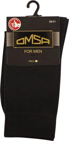 Изображение Носки мужские размер 39-41 Омса классик 204 неро Омса к/у, 1 пара