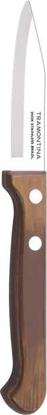 Изображение Нож 7,5см для овощей Трамонтина поливуд коричневый Трамонтина п/у, 1 шт