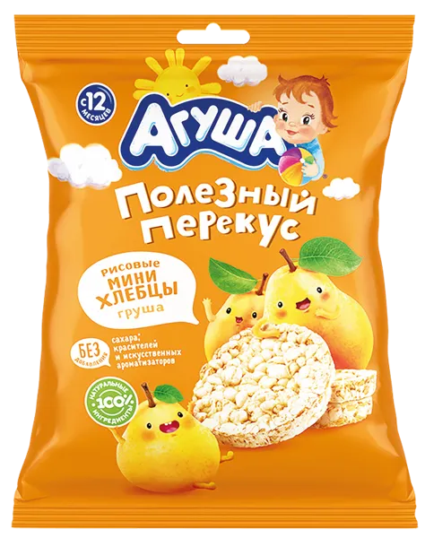 Изображение Хлебцы рисовые мини Агуша груша Хлебпром м/у, 30 г