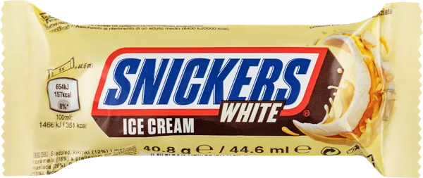 Изображение Мороженое белый батончик Сникерс Марс ООО м/у, 40,8 г