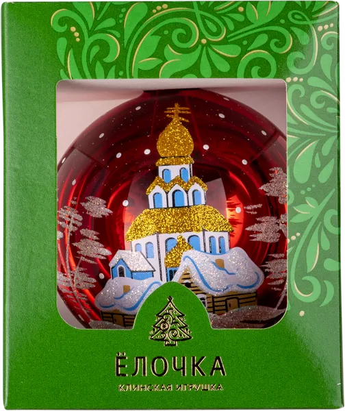 Изображение Шар 4 Лирический стекло Ёлочка с2056 Клинская игрушка к/у, 1 шт