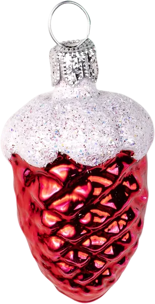 Изображение Ёлочное украшение стекло Ёлочка шишка-малютка с297.1 Клинская игрушка к/у, 1 шт