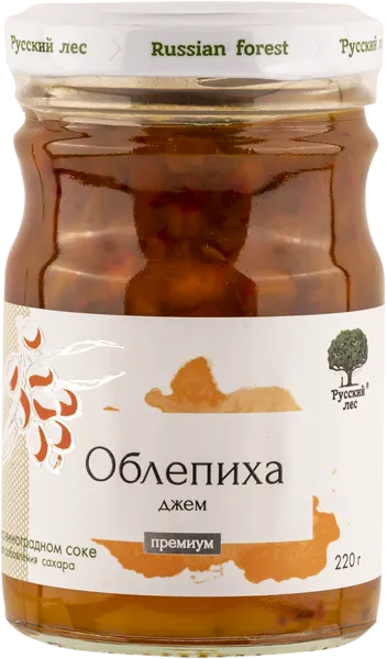 Изображение Джем без сахара Русский лес облепиха Русский лес с/б, 220 г