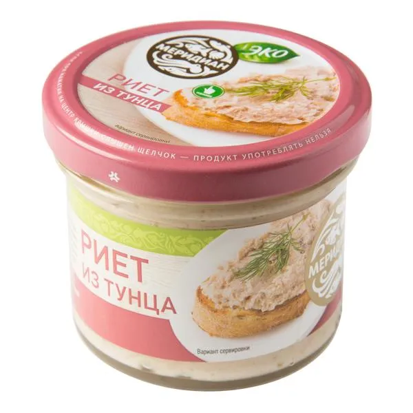 Изображение Риет из тунца Меридиан Меридиан ПКП с/б, 100 г