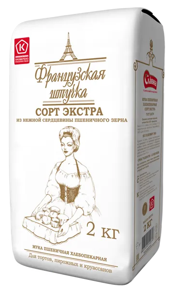 Изображение Мука Пшеничная Французская штучка экстра Старооскольский КХ м/у, 2 КГ
