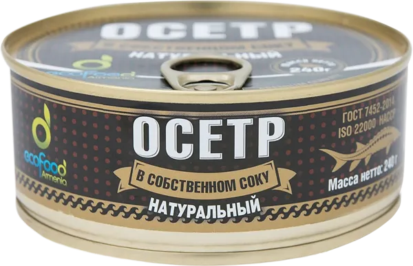 Изображение Осетр в собственном соку ЭкоФуд Эко Фуд ж/б, 240 г