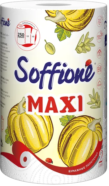 Изображение Полотенце бумажное 2х сл Соффионе макси 150 листов Архбум м/у, 1 шт