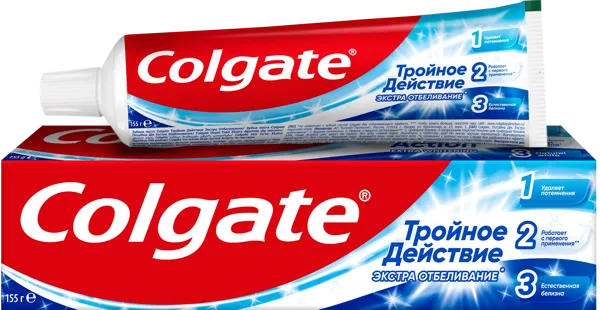 Изображение Зубная паста отбеливающая Колгейт тройное действие Колгейт Палмолив к/у, 100 мл