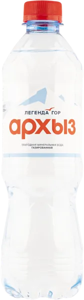 Изображение Мин вода газ рН 7,5 Легенда Гор Архыз питьевая Аквалайн п/б, 0,5 л