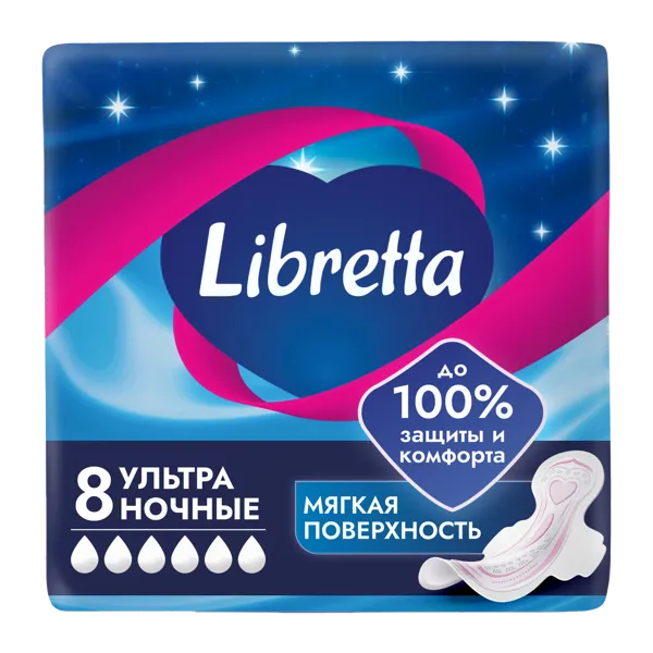 Изображение Прокладки ночные Либретта ультра ЭвоКом м/у, 8 шт