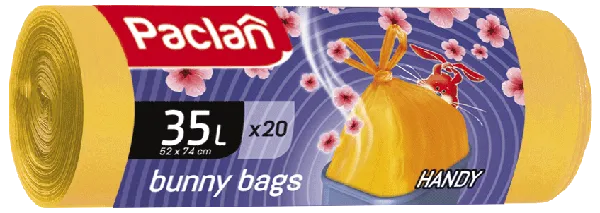Изображение Мешки для мусора 35л Паклан банни бэгс арома завязки СеДо сп м/у, 20 шт