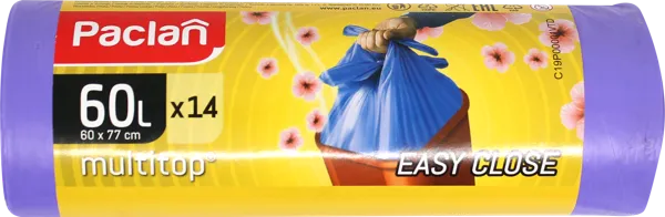Изображение Мешки для мусора 60л Паклан мультитоп арома завязки СеДо сп м/у, 14 шт